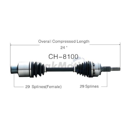 Surtrack Axle Cv Axle Shaft, Ch-8100 CH-8100